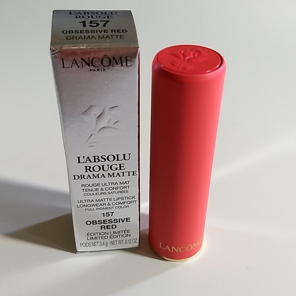 Lancome L'absolute Rouge Matte 157 Obsessive Red - Picture 4 of 4